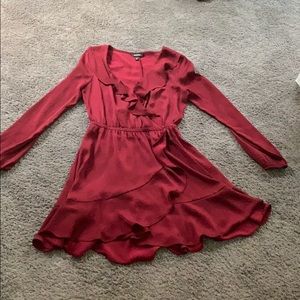 Silk ruffle dress